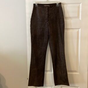 Vintage PAOLO SANTINI 100% leather pants size 8 inseam 30/31” waist 28”